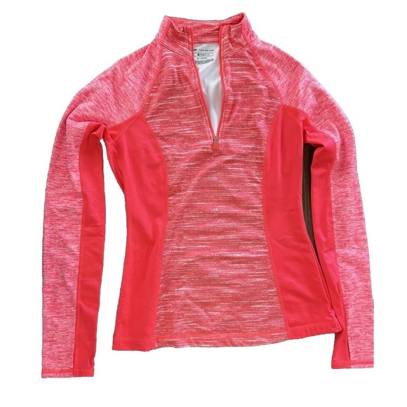 tek gear Tops - Tek Gear 1/4 Zip Womens WarmTek Pull Over Athletic Top XS Long Sleeve EUC Coral